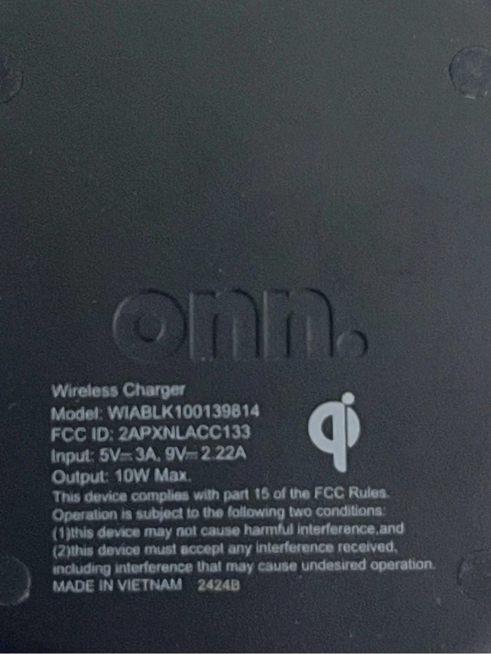 IKEA LIVBOJ circular charging pad, minimalist cross design wireless charger